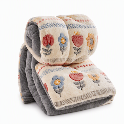 ⏳Limited-time 50% off💥 Livecheste™ Double-Sided Sherpa Fleece Comforter – Snowflake Velvet & Dense Lamb Fleece Heat Lock & Ultra-Soft Velvet Touch❄️