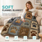 ⏳Time-Limited Special⏰18,924 Sold – Cute Paw Print Soft Flannel Blanket – Snuggly, Warm, Lovely Home Decor 🛌