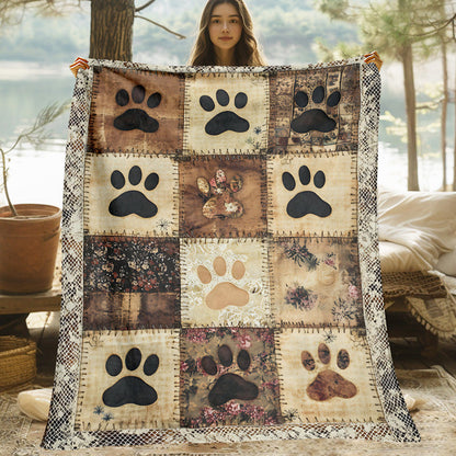 ⏳Time-Limited Special⏰18,924 Sold – Cute Paw Print Soft Flannel Blanket – Snuggly, Warm, Lovely Home Decor 🛌