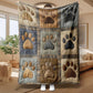 ⏳Time-Limited Special⏰18,924 Sold – Cute Paw Print Soft Flannel Blanket – Snuggly, Warm, Lovely Home Decor 🛌