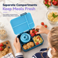 🍱Sealed Food Grade Kids Bento Lunch Box Set with Soup Bowl 4 Compartment Lunch Container for School Students