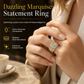 💍 50% OFF! ✨ Plated Cubic Zirconia Engagement Ring – Dazzling Marquise Cut, Multi-Layer Electroplating & Precision Hand-Set Prongs – Everyday Luxury for Every Gesture ✨