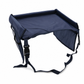 Kids Car Seat Travel Tray Activity Desk with Lap Drawing Board and Baby Stroller Backseat Hanging Storage Organizer Bag