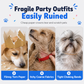 5-Piece Pet Birthday Party Dress Up Set with Plaid Triangle Bandana Bibs and Birthday Hat for Dogs and Cats