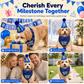 5-Piece Pet Birthday Party Dress Up Set with Plaid Triangle Bandana Bibs and Birthday Hat for Dogs and Cats