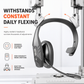 🚛 Wireless Bluetooth Call Center Headset with ENC Environmental Noise Cancellation and Auto Pairing for Customer Service and Truck Drivers