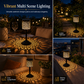 🌞 Outdoor Iron Table Lamp Peony Shaped Decorative Atmosphere Light 🌸