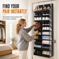 👠 Over the Door Hanging Storage Bag with 20 Mesh Pockets Large Capacity Non-Woven Multi-Layer Organizer for Household Storage