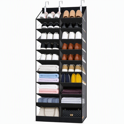 👠 Over the Door Hanging Storage Bag with 20 Mesh Pockets Large Capacity Non-Woven Multi-Layer Organizer for Household Storage