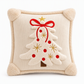 🎄 Embroidered Christmas Tree Throw Pillow Cover with Bow 45x45cm Decorative Cushion Cover for Living Room Sofa 🧸