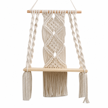 🎁2026 New Arrivals 50% OFF💥Bohemian Hand Woven Macrame Wall Hanging Floating Shelf for Books and Plants Living Room Decor