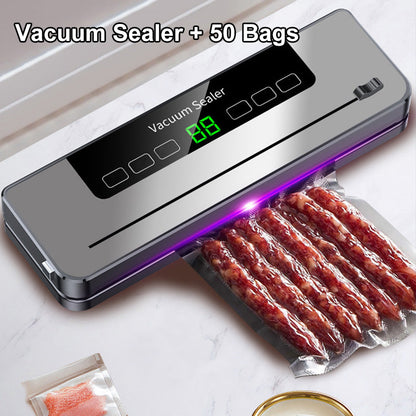 🥩 Vacuum Sealer Machine with Cutter & Vacuum Bags