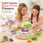 🌸 Kids DIY Flower Bouquet Making Kit with Flower Press Machine Arts and Crafts Toy Gift for Girls