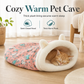 🐾 Semi Enclosed Warm Sleeping Bag Bed Soft Deep Sleep Pet Cave Nest and Quilt for Cats and Small Dogs