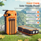 ☀️ Solar Power Bank with Built-in Cables & Flashlight