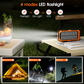 ☀️ Solar Power Bank with Built-in Cables & Flashlight
