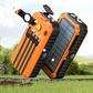 ☀️ Solar Power Bank with Built-in Cables & Flashlight