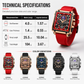 ⌚ LIMITED-TIME 50% OFF! ✨ Men's Skeleton Watch – Square Face, Chronograph, Silicone Strap 🌀