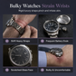 🕰️ Men's Tonneau Quartz Chronograph Watch with Skeleton Flywheel Dial Moon Phase Calendar and Silicone Strap