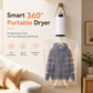 ☀️ Portable Foldable Clothes Dryer Small Household Clothes Drying Machine with 240 Minute Timer and Large Clothes Bag for Travel and Dormitory