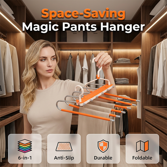 👖Limited-time 50% off💥Multi-Layer Pants Hanger | Dual-Hanging Modes Maximize Your Closet’s Vertical Space📐
