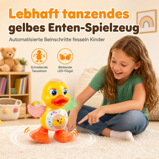 ⏳Limited-time 50% off💥Electric Singing and Dancing Cartoon Duck Toy | LED Light Effects, Waddling Motion🌈