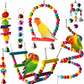 ⏳Limited-time 50% off💥Parrot Toy Set with Swing Perch and Chewing Toys for Bird Cage Decoration and Boredom Relief