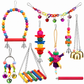 ⏳Limited-time 50% off💥Parrot Toy Set with Swing Perch and Chewing Toys for Bird Cage Decoration and Boredom Relief
