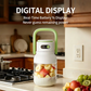 ⏳Limited-time 50% off 🥤 Portable Blender: 12-Blade, 1000ml, Digital Display, USB Rechargeable, Dual-Lid