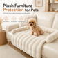 ⏳Limited-time 50% off🐾 Plush Pet Furniture Protector: Faux Fur, Anti-Scratch, Non-Slip Back, Quilted