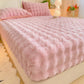 ⏳Limited-time 50% off💥Soft Rabbit Plush and Milk Velvet Fitted Sheet Mattress Cover Dustproof Mattress Protector