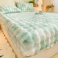⏳Limited-time 50% off💥Soft Rabbit Plush and Milk Velvet Fitted Sheet Mattress Cover Dustproof Mattress Protector