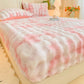 ⏳Limited-time 50% off💥Soft Rabbit Plush and Milk Velvet Fitted Sheet Mattress Cover Dustproof Mattress Protector