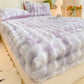⏳Limited-time 50% off💥Soft Rabbit Plush and Milk Velvet Fitted Sheet Mattress Cover Dustproof Mattress Protector