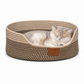 ⏳Limited-time 50% off💥Integrated Cat Bed and Scratching Board with Removable Cushion Durable Scratch Resistant Round Cat Nest for Indoor Cats