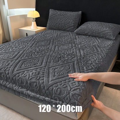 ⏳Limited-time 50% off💥360° All-Around Stretch Plush Knit Fitted Sheet