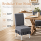 📢📢50% OFF !! ⏰Stretch Jacquard Dining Chair Cover Thickened Full Coverage Straight Back Slipcover Cat Scratch Resistant and Durable
