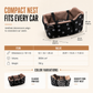 Portable Warm Plush Cat Carrier Bag and Car Travel Bed with Paw Print Anti-Collapse Design for Outdoor Travel
