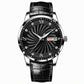 Men's Fashion Watch with Day Date Display Waterproof Luminous Hands and Alloy Steel Band