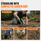 ⏳Time-Limited Special⏰ Cordless Handheld Mini Tiller Cultivator 21V Lithium Battery Powered Portable Garden Soil Loosener and Weeder for Home Yard