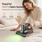 Cordless Mattress Handheld Mite Remover with High Suction Green Light Dust Detection and Dual Cup Design for Bedding and Pet Hair