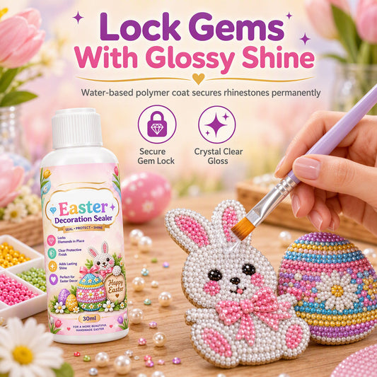⏳Limited-time 50% off💥✨ Clear Sealer & Glue 30ml — Lock Gems, Stop Lifting 🎨