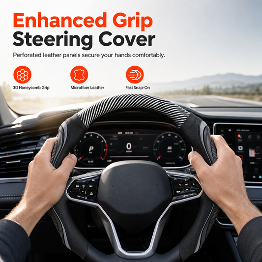 ⏳Limited-time 50% off💥Universal Carbon Fibre Steering Wheel Cover – Refresh Your Daily Drive ✨