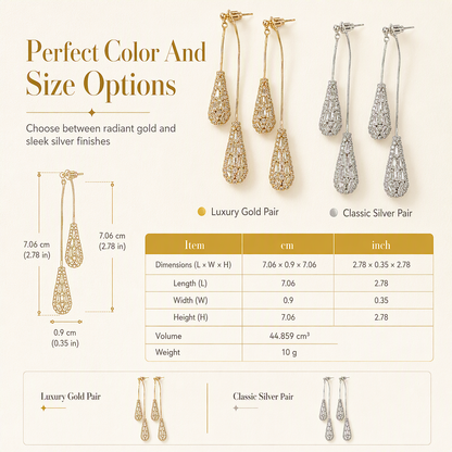 ⏳Limited-time 50% off💥Women's Dual Wear Zircon Tassel Earrings – Shiny, Elegant, Convertible 💫