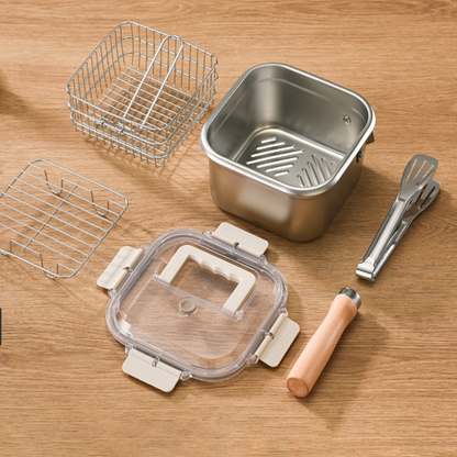 ⏳Limited-time 50% off💥Multi-Function Frying Cooker Set - Fryer, Cooker, Fresh Keeping & Vegetables Washing