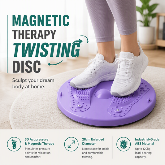 ⏳Limited-time 50% off💥Home Fitness Waist Twisting Disc Twister Board with Resistance Bands for Core Workout and Slimming