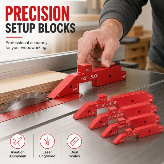 ⏳Limited-time 50% off💥Aluminum Alloy Woodworking Setup Blocks🔧