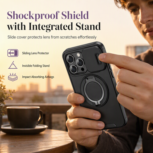 ⏳Limited-time 50% off💥Shockproof Phone Case with Sliding Cover and Kickstand