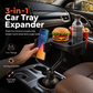 ⏳Limited-time 50% off💥3 in 1 Multifunctional Car Cup Holder Phone Mount with Tray and Storage Organizer🚗📱🥤🍔