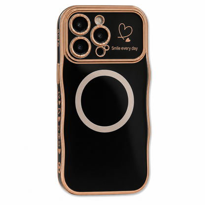 ⏳Limited-time 50% off💥Magnetic Phone Case: Scalloped Borders, Electroplated Trim, Lens Shield, Non-Slip